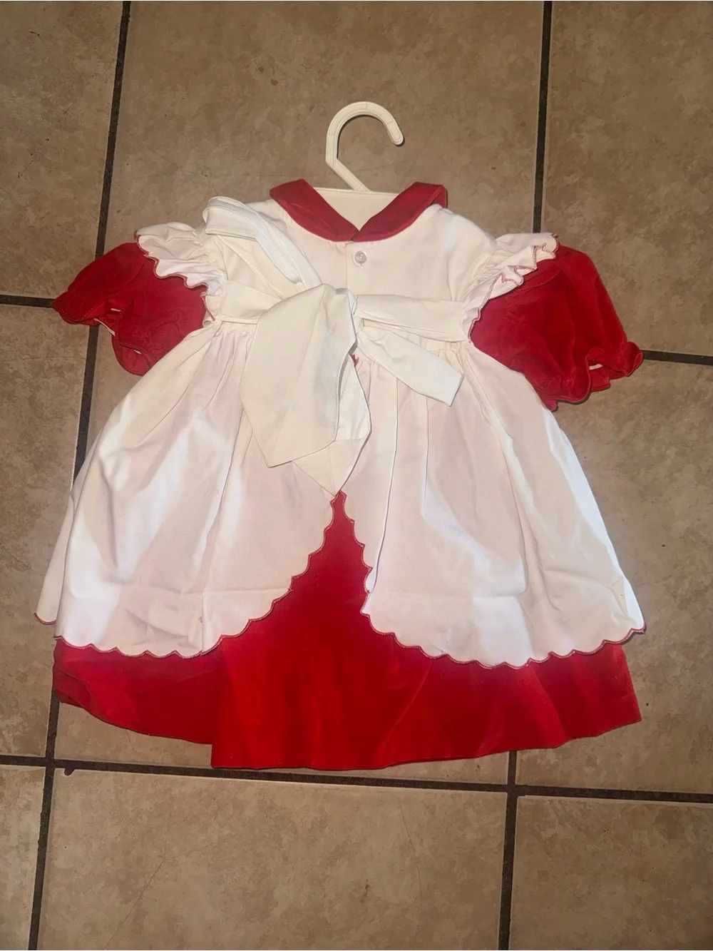 Vintage Ami Red and White Baby Dress